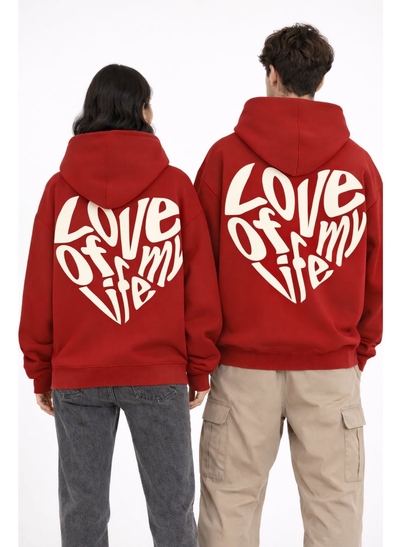 Premium Apparel Love Of My Life Hoodie Red [VALENTINES DAY HOODIE] - Image 1